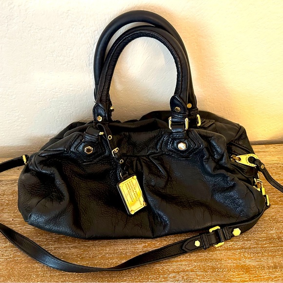 Marc by Marc Jacobs Classic Q Black Leather Shoulder Bag - Picture 1 of 9